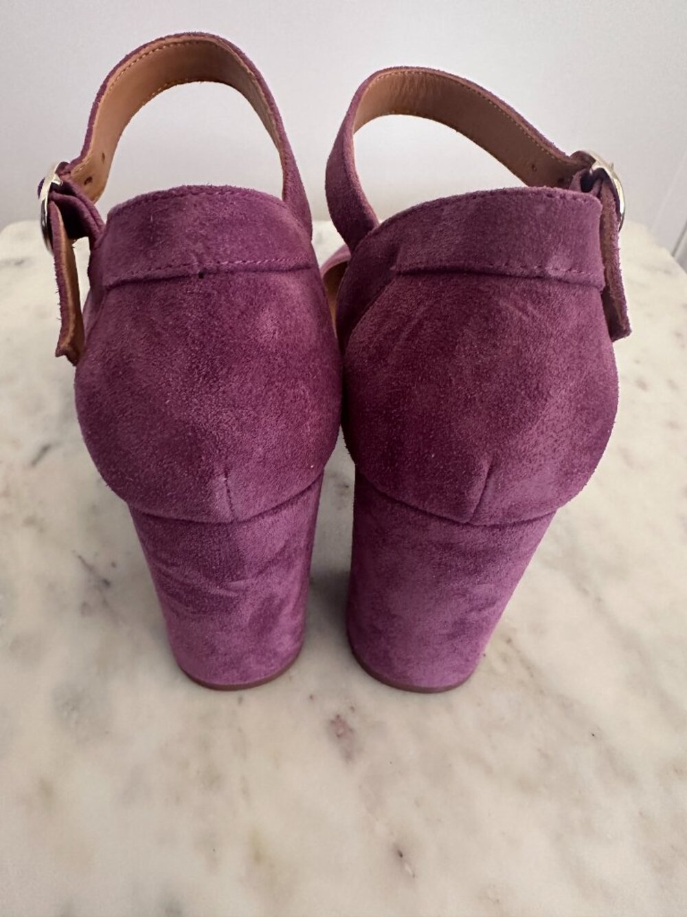 Sézane Katie Babies in dark lilac suede, size 39 ~ NWOT! - Picture 3 of 8